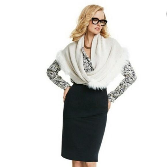 CABI STYLE 3094 Women's L Shatter Long Sleeve Blouse Popover Top Neutral Career - Picture 2 of 13